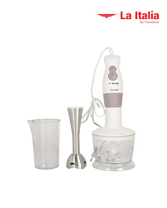 La Italia by ReneSola Swift 250 DX Hand Blender with Chopper